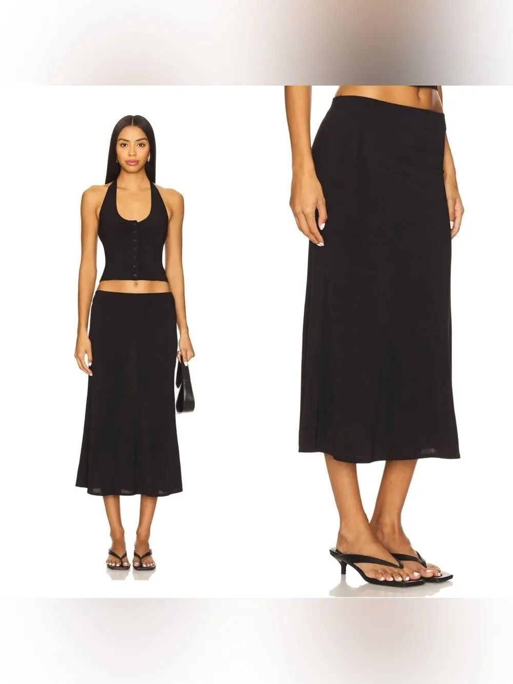 NEW BELLA VENICE Jessie Slip skirt in black